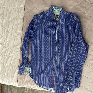 Men's Blue Patterned Shirt